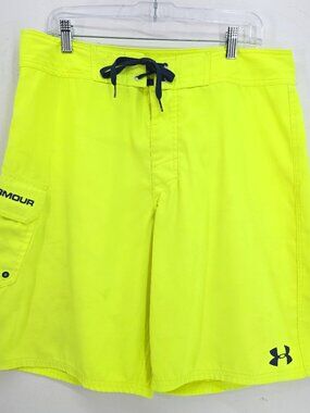 Under Armour Heatgear Neon Yellow Board SHorts men Size 36